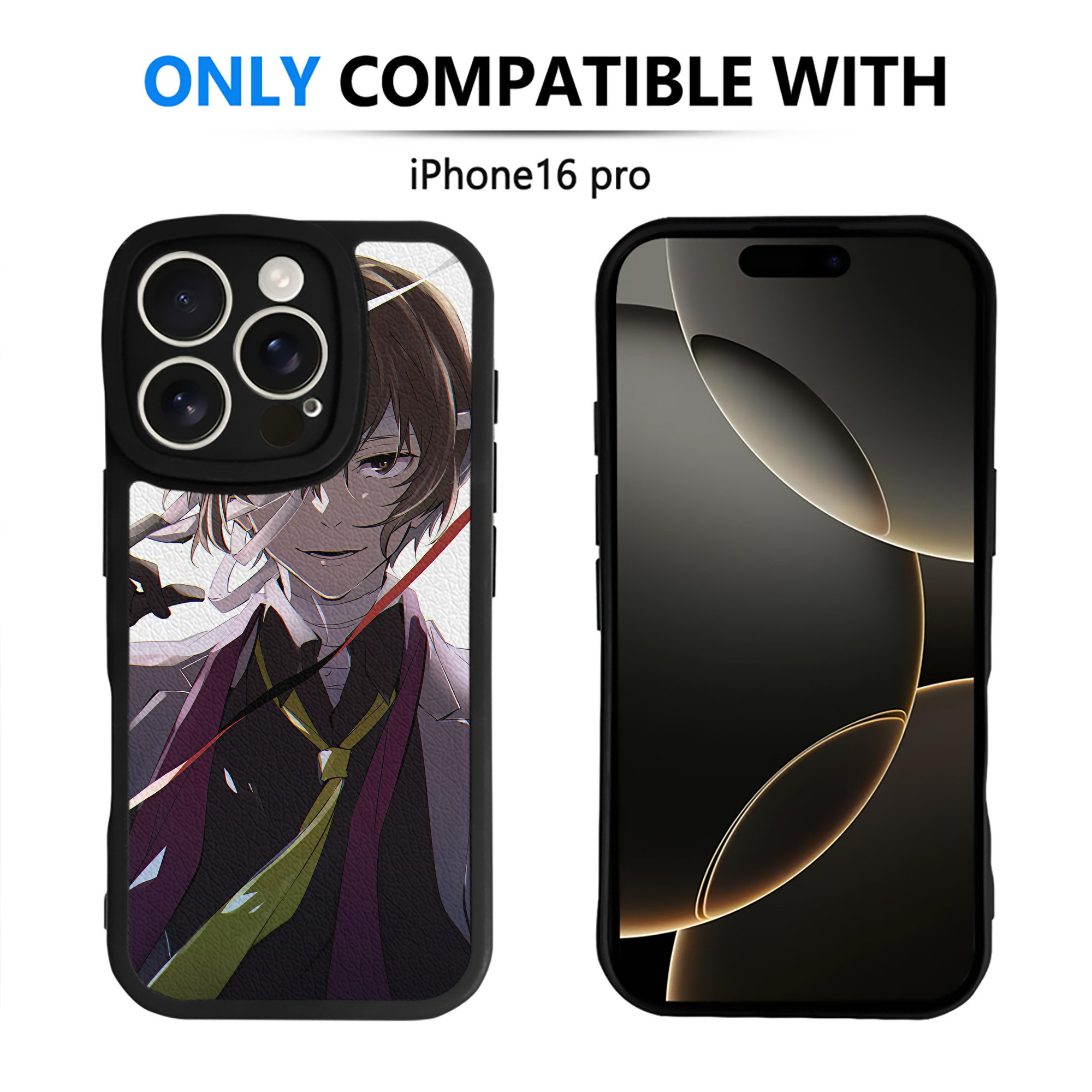 （画像用） 文豪ストレイドッグス Bungo Stray Dogs 【iPhone 16シリーズ対応】シリコンスマホケース（レザー調） 材質：シリコン